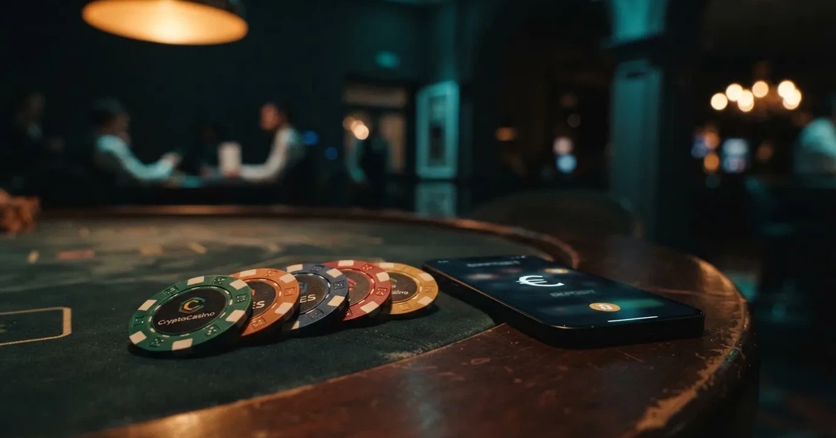 Comparativa de casinos online con depósito en TRX sobre un fondo de pantalla con el logotipo de TRON y fichas de casino