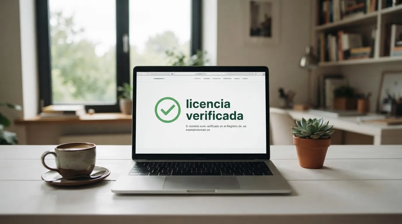 El logo oficial de la DGOJ junto a la fachada de su sede en Madrid y una pantalla mostrando el registro público de operadores con licencia en ordenacionjuego.es